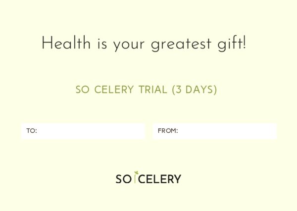 Celery juice gift card