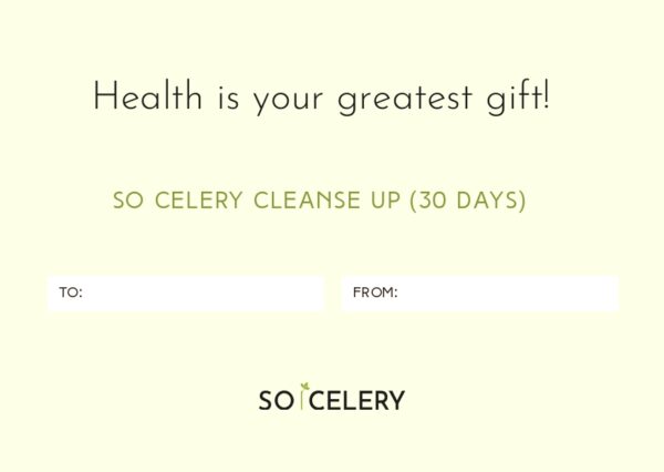 Celery juice gift card